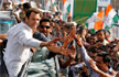 Rahul Gandhi in Amethi on polling day